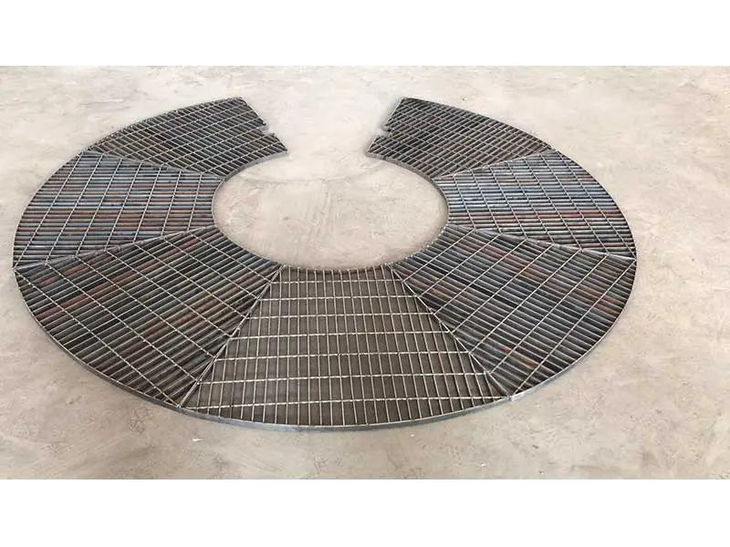 piso de grade de aço aberta